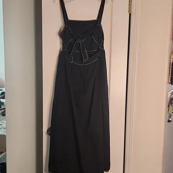 Zara black cotton summer dress, size medium - Picture 4 of 6